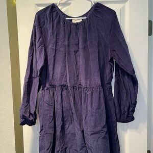 Universal Thread Navy Blue Tiered Sundress with Bishop Sleeves